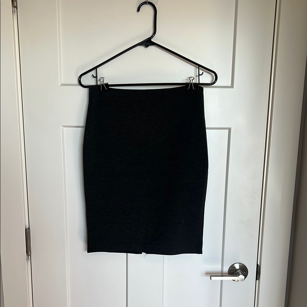 Black-Gray Mini Pencil Skirt for Work